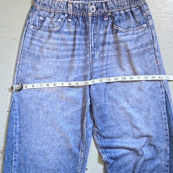 Oddie Faux Denim Illusion Lounge Acid Wash Pants Size Small - Picture 6 of 9